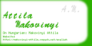 attila makovinyi business card